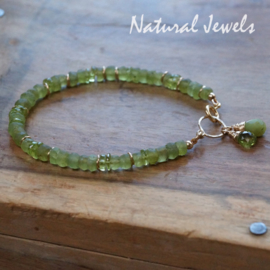 xxx - verkocht xxx Gereserveerd - Peridot armband goud