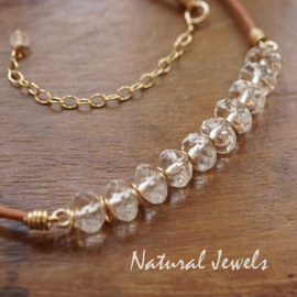 Gouden ketting Bergkristal