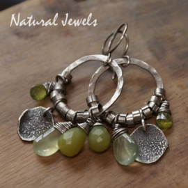 xxx - verkocht xxx Zilveren oorbellen Ancient Green