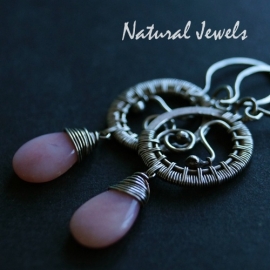 xxx - verkocht - xxx Oorbellen Adorned Pink Opal