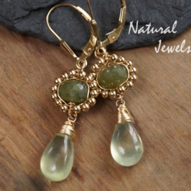 xxx - verkocht xxx Goldfilled oorbellen Adorned Green