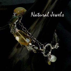 xxx - verkocht - xxx armband Yellow Gemstones