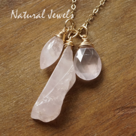Edelsteen hangertjes roze