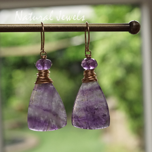 Amethist oorbellen goud