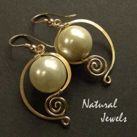 xxx - verkocht - xxx 14K Goldfilled Elegant Cream Shell Pearls