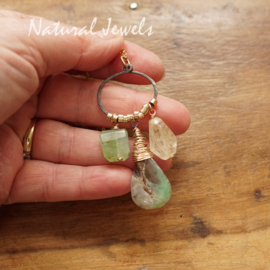 Hanger blauwgroene steen