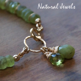 xxx - verkocht xxx Gereserveerd - Peridot armband goud