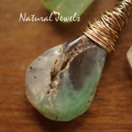 Hanger blauwgroene steen