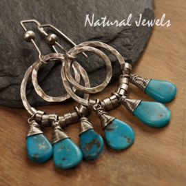 xxx - verkocht - xxx Oorbellen Turquoise Bangles