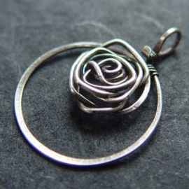 xxx - verkocht - xxx Pendant Silver Rose