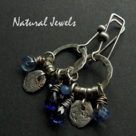 xxx - verkocht - xxx Denimblue earrings