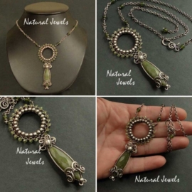 xxx - verkocht - xxx Necklace Peridot and Jade
