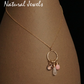 xxx - verkocht xxx Goldfilled pendant Pink