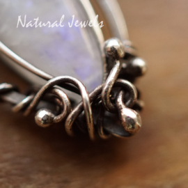 Zilveren hanger Maansteen