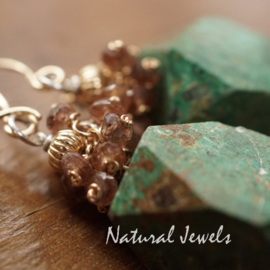 Chrysocolla oorbellen