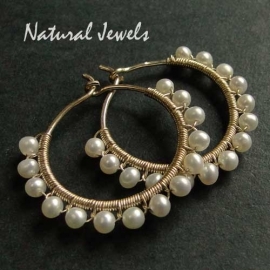 xxx - verkocht - xxx Golden Pearl Hoops