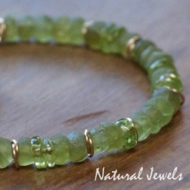 xxx - verkocht xxx Gereserveerd - Peridot armband goud