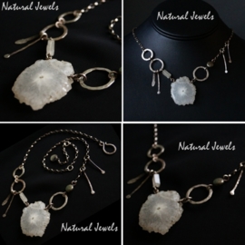 xxx - verkocht - xxx Primitive Silver Necklace Solar-Quartz