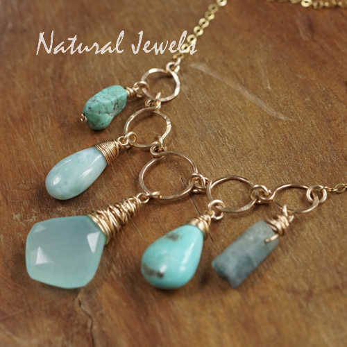 xxx - verkocht - xxx Ketting blauwe steen