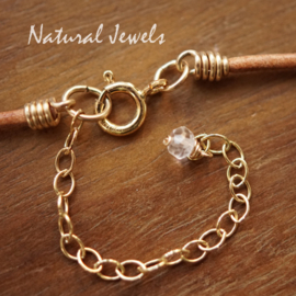 Gouden ketting Bergkristal