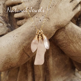 Edelsteen hangertjes roze