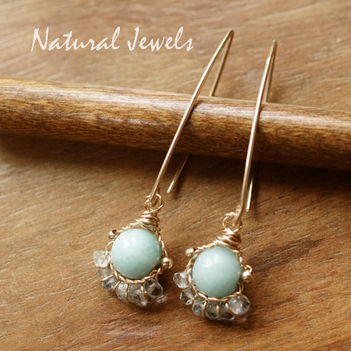 Lightblue gemstone earrings