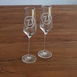 Champagne glazen | logo