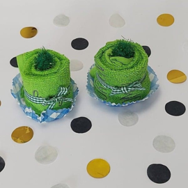 Houten theedoos | cupcake groen | opa en oma