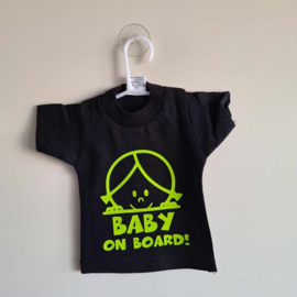 Mini t-shirt | zwart | baby on board