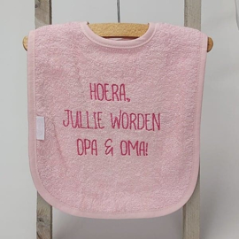 Houten theedoos | cupcake roze | opa en oma