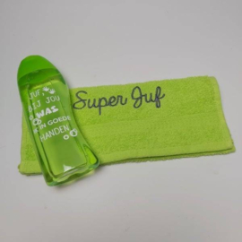 Cadeau set | Super Juf | lime groen