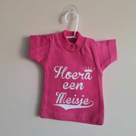 Mini t-shirt | fuchsia | hoera een meisje