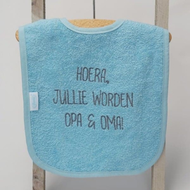 Houten theedoos | cupcake blauw | opa en oma