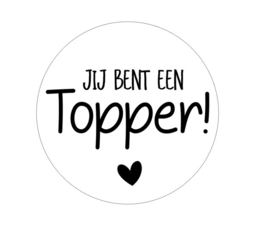 Stickervel | Jij bent een topper!