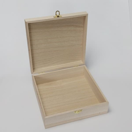 Houten giftbox konijntje Kaya wit | Hoera, jullie worden.....