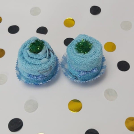 Houten theedoos | cupcake blauw | opa en oma