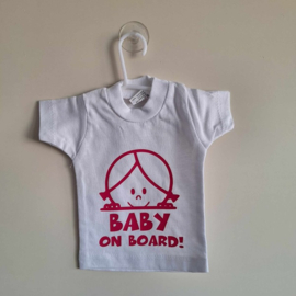 Mini t-shirt | wit | baby on board