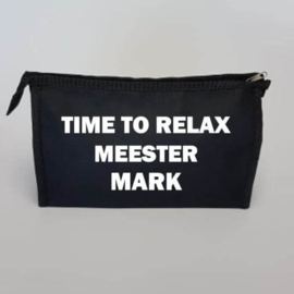 Toilettas | Time to relax Meester met naam