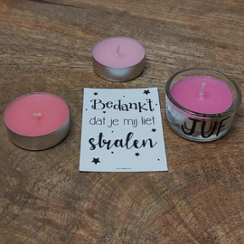 Cadeau set juf | Bedankt dat je mij liet stralen | Sweet Pea & Roses