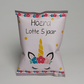 DIY chips zakje | eenhoorn | printable