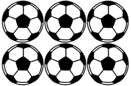 Herbruikbare statische raamfolie | Voetbal 6 stuks (9,5cm)