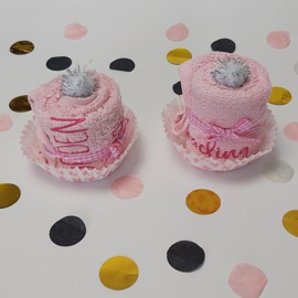 Houten theedoos | cupcake roze | opa en oma