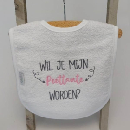 Wil je mijn Peettante worden? | slab wit