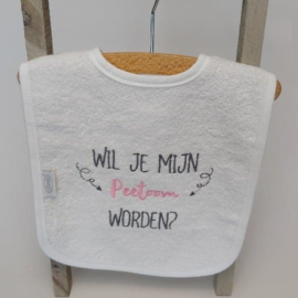 Doosje met een vraag | Wil je mijn Peetoom worden? (roze)