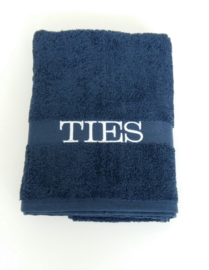 Handdoek marine | geborduurd met naam
