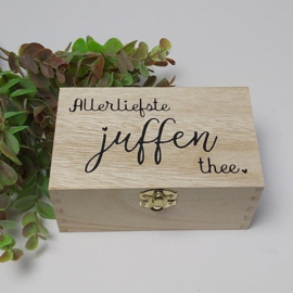 Houten theedoos | Allerliefste Juffen thee