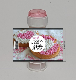 Print service | bellenblaas wikkel | roze muisjes