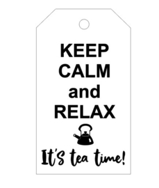 Cadeau label | Keep calm and relax, it's tea time!