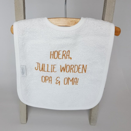 Hoera, jullie worden opa en oma! | slab wit