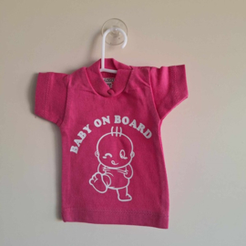 Mini t-shirt | fuchsia | baby on board